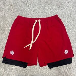 Darc Sport Mens XXL Red Lined Wolves Club Classics Limited Edition Gym Workout